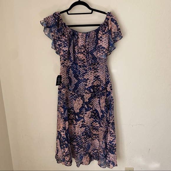 Cooper St Boa Off the Shoulder Dress NWT - Picture 5 of 7